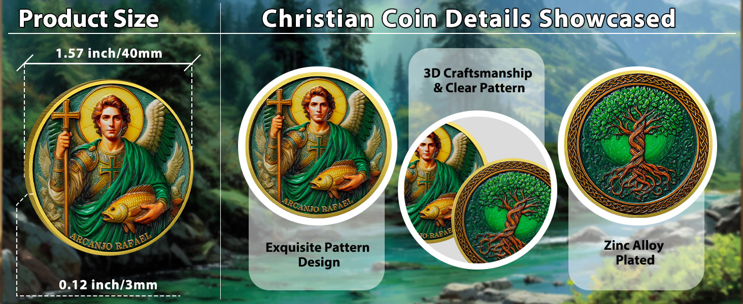 Archangel Raphael Healing Prayer Coin
