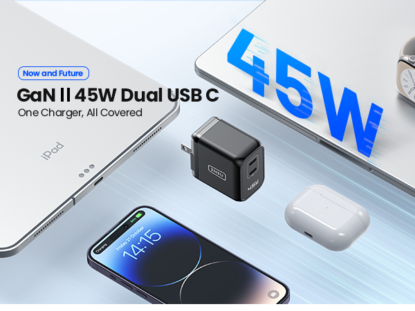 GaN Ⅱ 45W Dual USB C
