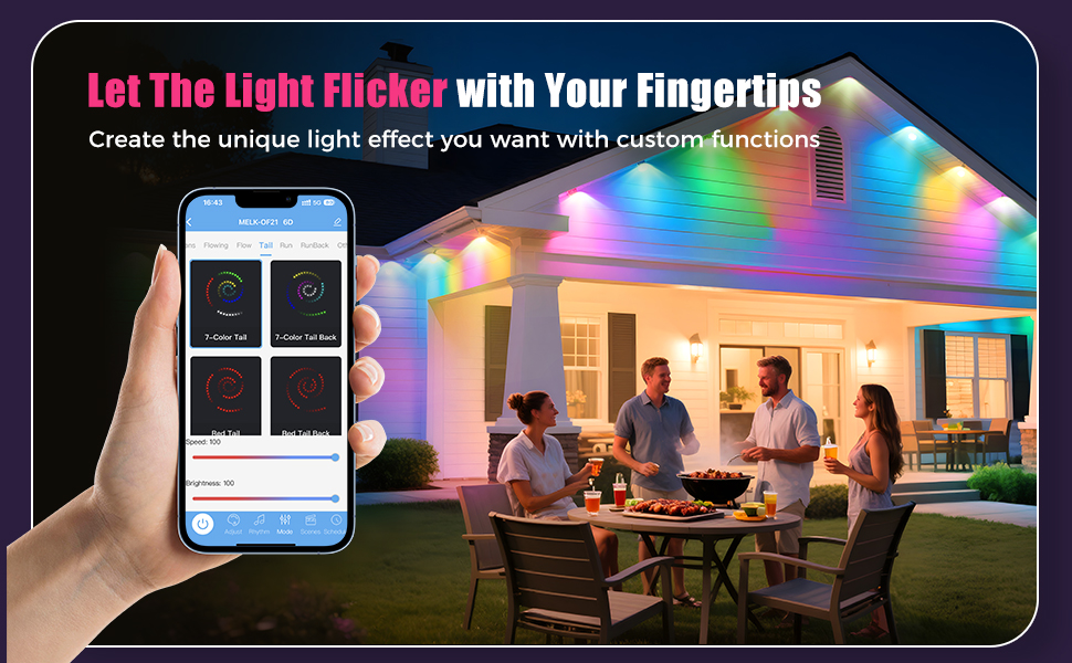 POOFZY Permanent Outdoor Lights for House