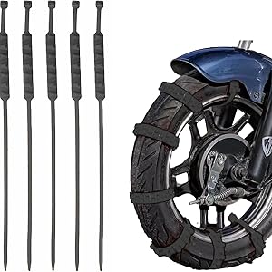 再値引き　★ 取付簡単　スノーチェーン　未使用品★ Amazon.co.jp: Sugarello オートバイ用 タイヤチェーン 非金属