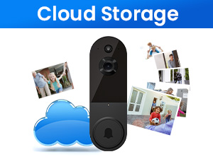 SHARKPOP 1080p Smart Wireless Video Doorbell Camera, Chime Ringer Included, AI Human Detection, 2-Way Audio, Live View, 2.4G WiFi, Night Vision, Cloud Storage, Battery Powered. 19 T50