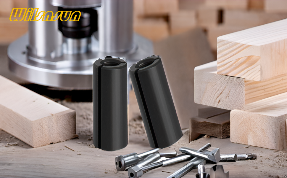 2Pack 1/2" to 1/4" Router Collet Reduction Sleeve Tool Bit 12.76.35mm