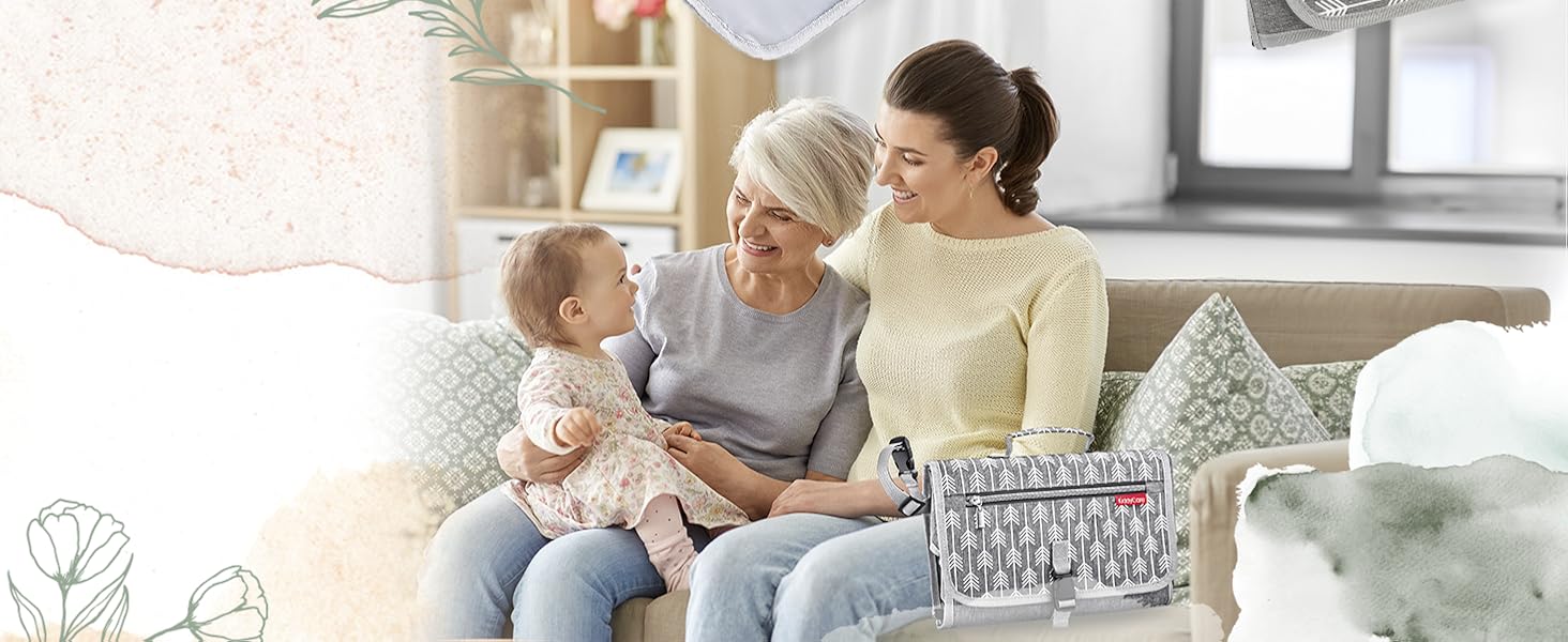 KiddyCare Portable Diaper Changing Pad for Baby Travel Portable