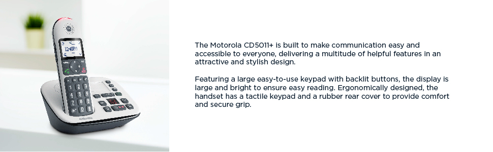 Motorola CD5011 phone benefits
