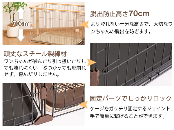 Amazon.co.jp: PETTOM ペットサークル 犬用ケージ 犬ゲージ