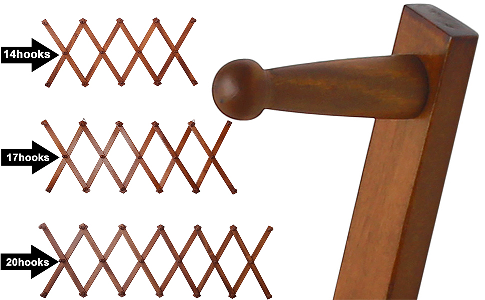 SKOLOO Accordion Wall Hanger, Modern Expandable Coat Rack