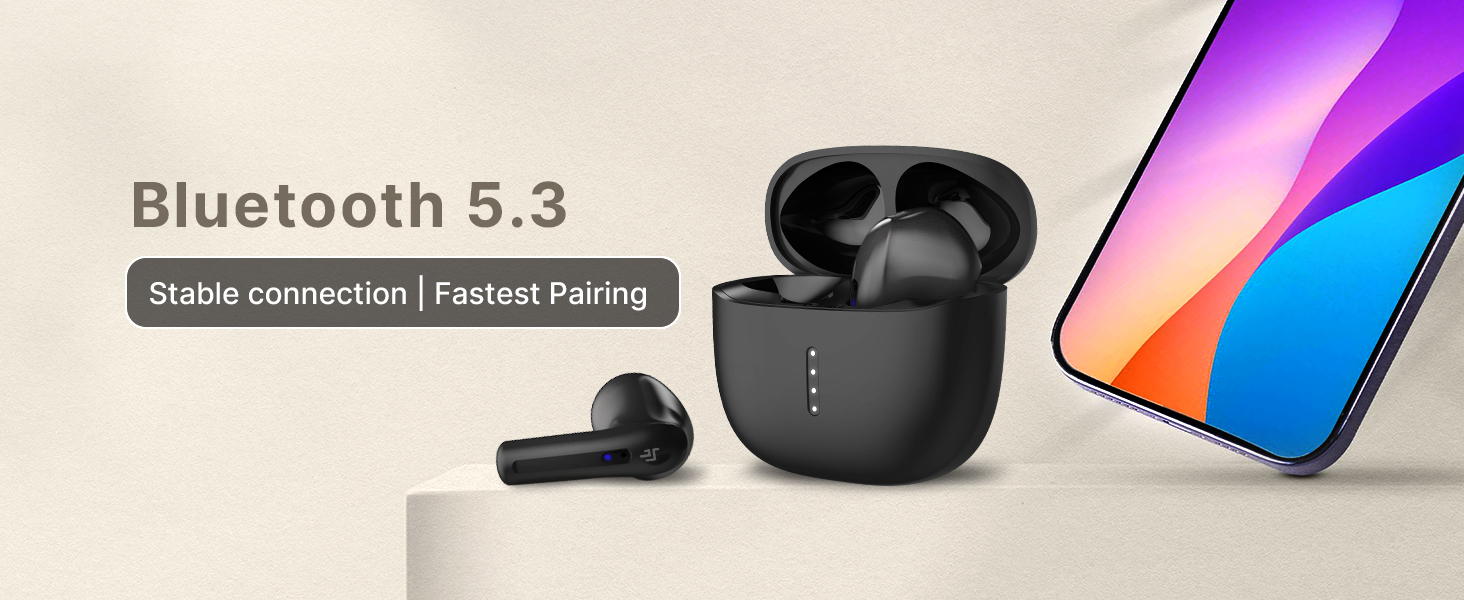 wireless bluetooth earphones earbuds headphones noise cancelling deep bass sports mic touch in-ear