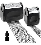 Gikfun Identity Theft Resistant Roller Stamps 2 Pack Confidential Roller Stamps with 1 Large Refi...