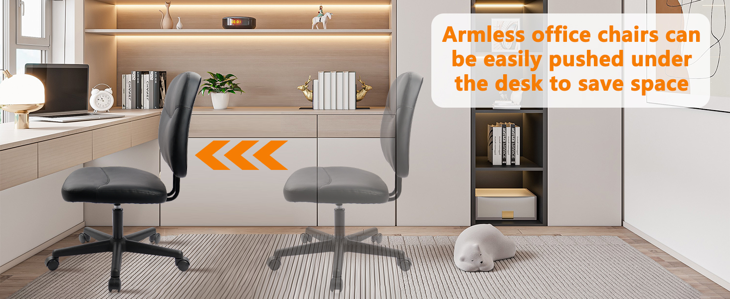 small armless chair for small areas and places