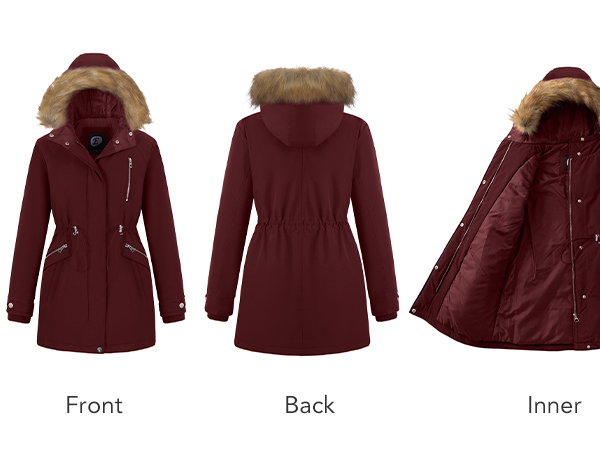 Amazon.com: FASRYKOC Women's Faux Fur Hooded Winter Parka
