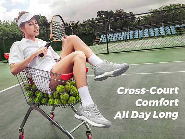 スニーカー [Insoles Included] Tennis Woman Elastique - Lemon Amazon.com | FitVille Pickleball Shoes for Women Outdoor