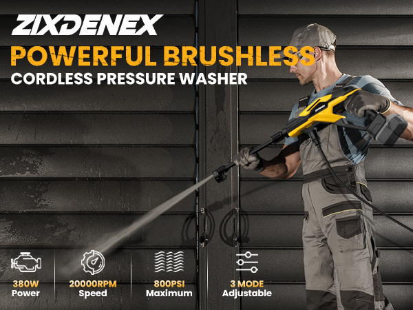 Amazon.com : Cordless Pressure Washer for Dewalt 20V Battery