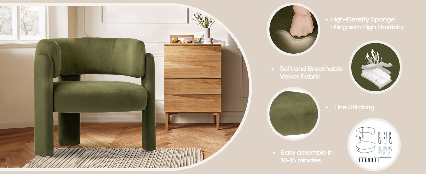 COLAMY Modern Accent Chair