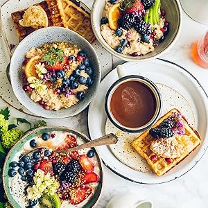 breakfast; greek breakfast; honey snack; snack; sweets with honey; pancakes; cream; waffles syrup