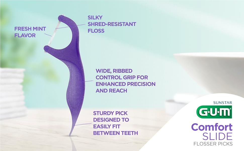Sunstar 887DA GUM EEZ-Thru Comfort Slide Flosser (Pack of 90)