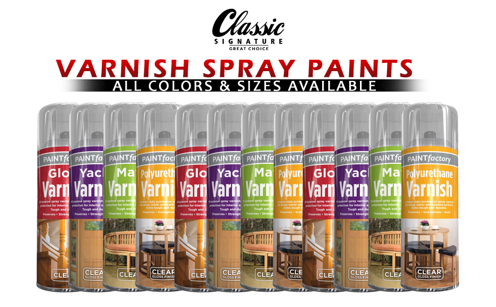 Classic Signature 4 x Gloss Varnish 400ml All Purpose Professional