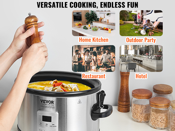 pot slow cooker with timer