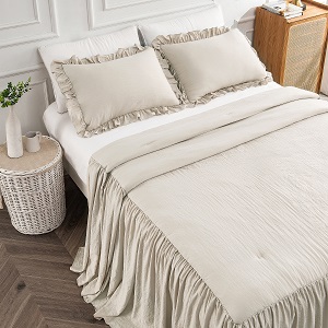 fitted lightweight farmhouse ruffled ruffle skirt old fashioned bed king extra
