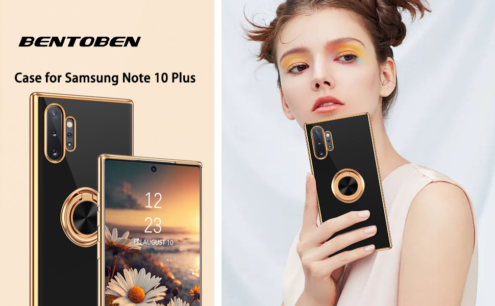 BENTOBEN Galaxy Note 10 Plus Case, 360° Ring Holder