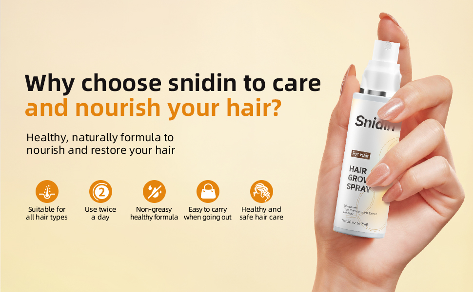 snidin hair growth spray
