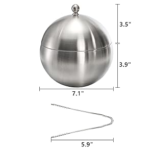 Ice Bucket with Lid Double Insulation Ice Box Storage Box Stainless Steel Ice Bucket Container