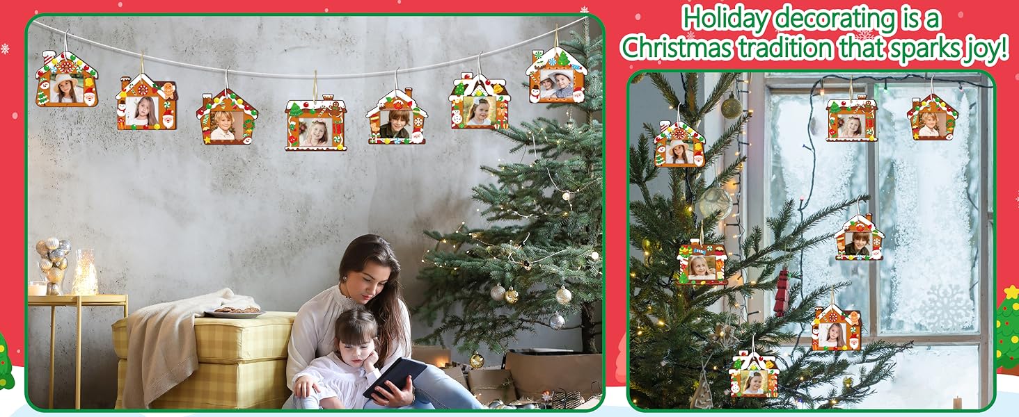 80UncleKimby 56Pcs Christmas Gingerbread House Picture