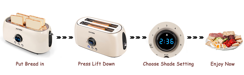 4 slice Toaster 2 long slot