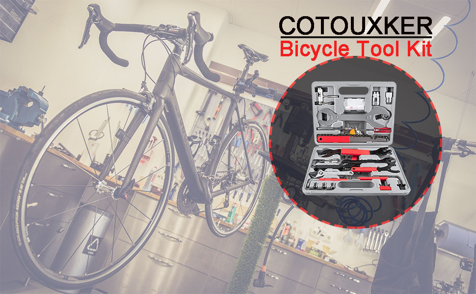 COTOUXKER Bike tool kit, 44pcs Bicycle Tool Kit for Easy