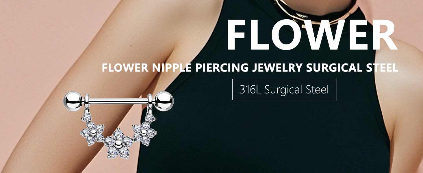 surgical steel nipple rings