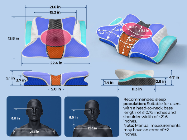 Sleep Doctor Approved Cervical Neck Pillow for Sleeping