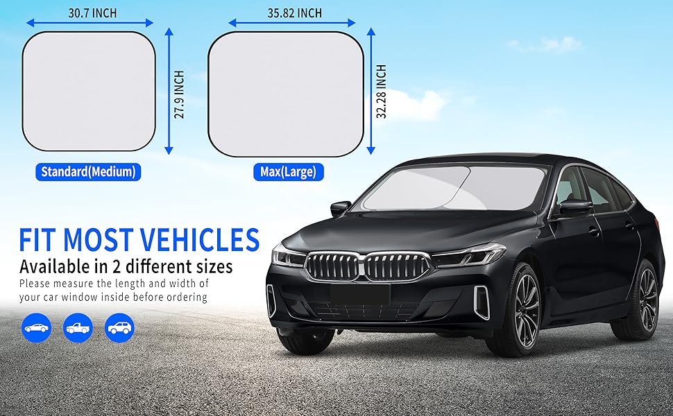 Windshield Sun Shade 2 Piece Car Sun Shade Windshield
