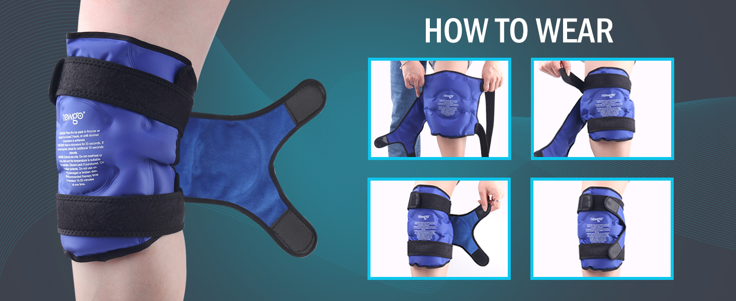 NEWGO Ice Pack for Knee Replacement Surgery, Reusable Gel