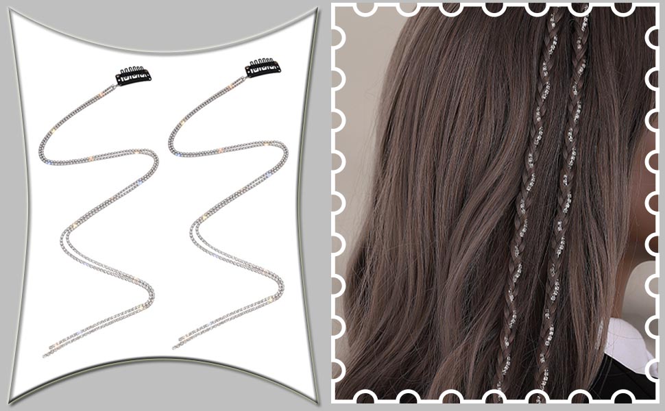 Punk Foto Alltag Party Hochzeit Haarverlängerungskette Haarkette Perückenfransen Mehrsträngig