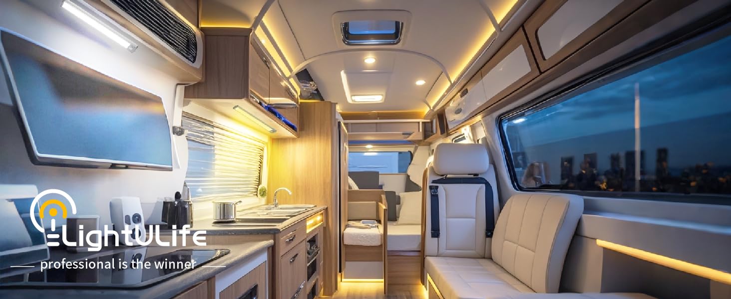 2PCS RV Lights Exterior Motion Sensor RV Step Light,Under