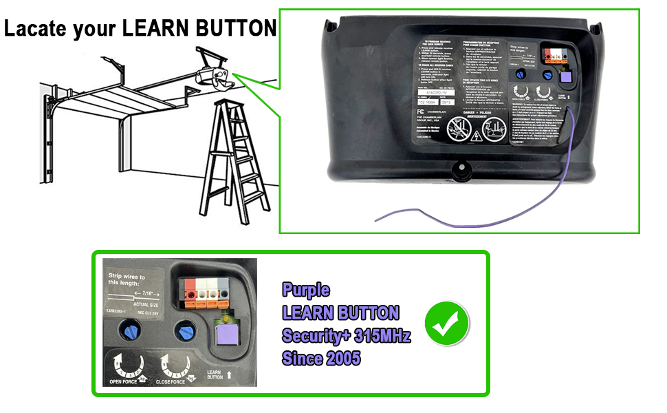 Universal Garage Door Remote Keypad for Chamberlain