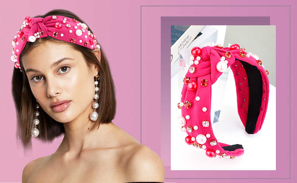 AHONEY Valentines Headband Hair Accessories for Women