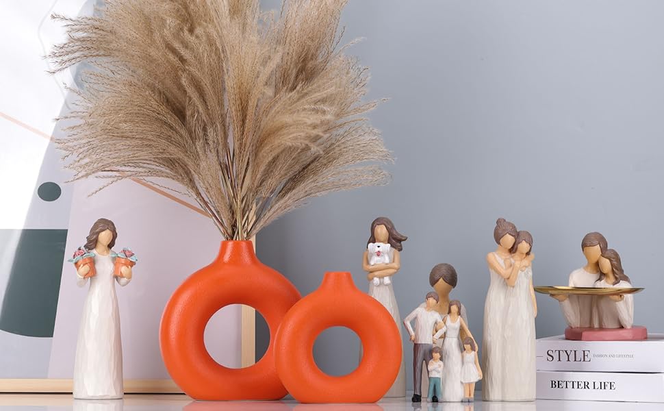 orange vase decor