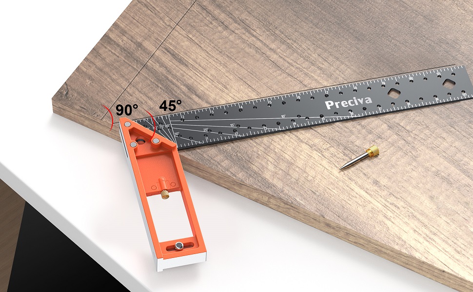 12” /30cm Precise Carpenter Square Layout Tool Scribing Needle