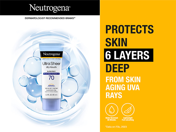 protects skin 6 layers deep from skin aging uva rays lightweight fast absorbing sunscreen lotion