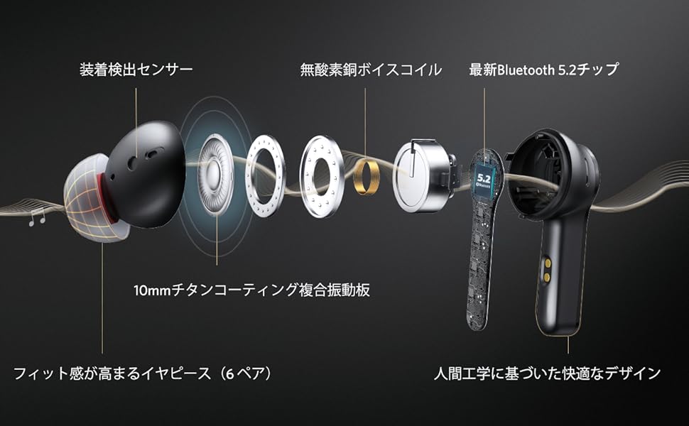 ワイヤレスイヤホン