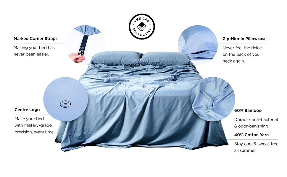 THE LAD COLLECTIVE Bedding Set, Comfortable, Soft & Easyto