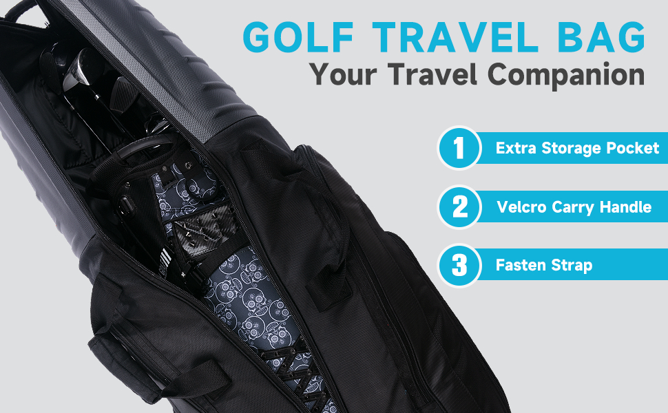 Royalaxe Golf Travel Bags for Airlines with Tank Wheels