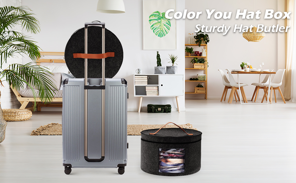 Color You Hat Box, Hat Storage Box 17" Diameter Hat Boxes