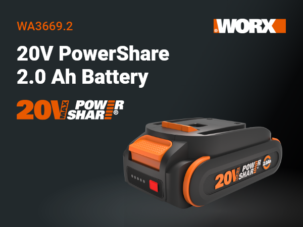 うーち様 Amazon.com : WORX 20V 2.0Ah PowerShare Battery (2 pcs
