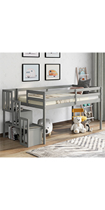 LOFT BED WITH STAIRS