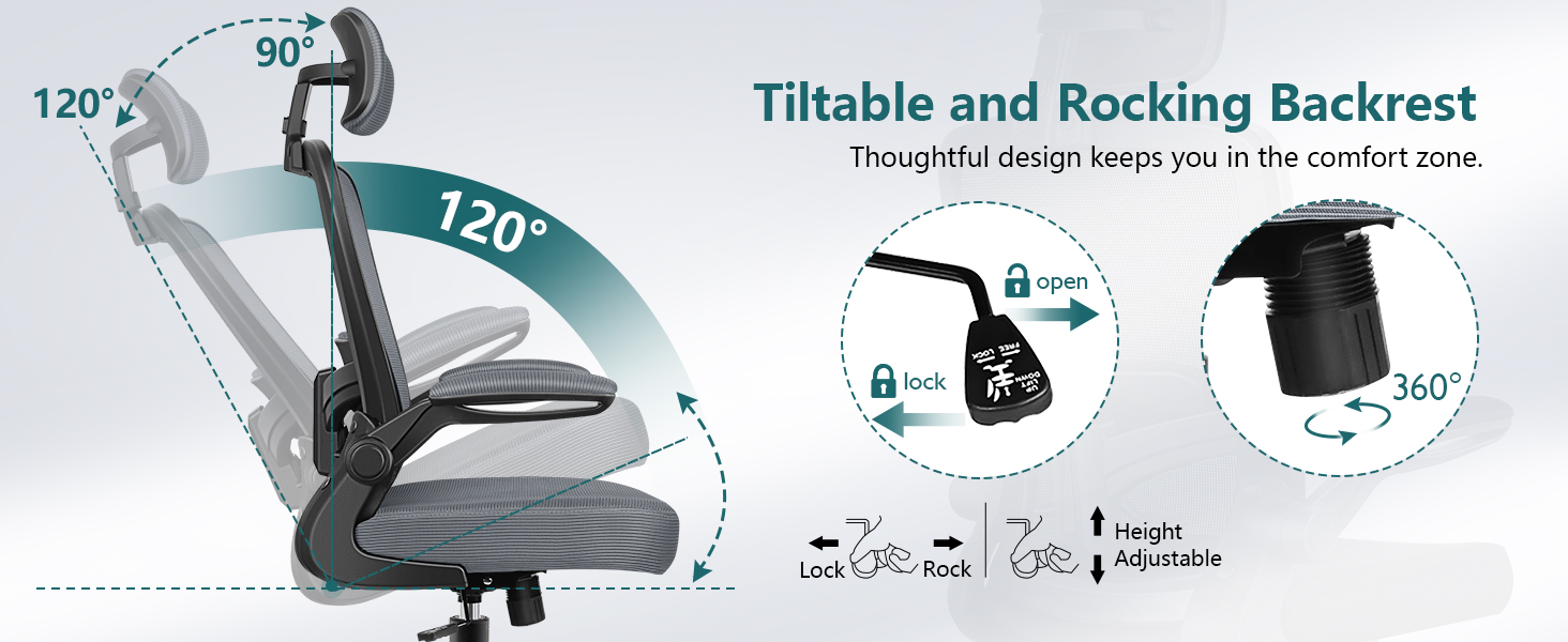 FelixKing Ergonomic Office Chair, Headrest Desk Chair