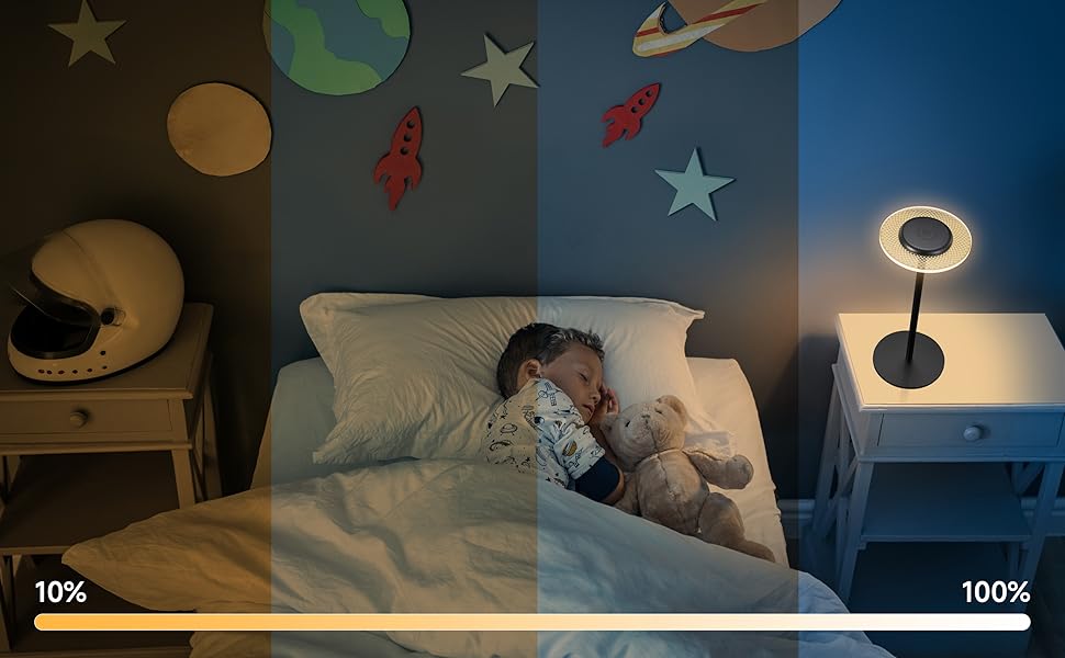 COOMI Small Cordless Table Lamp, Warm Light Lamp for Living Room, Rechargeable Battery Powered