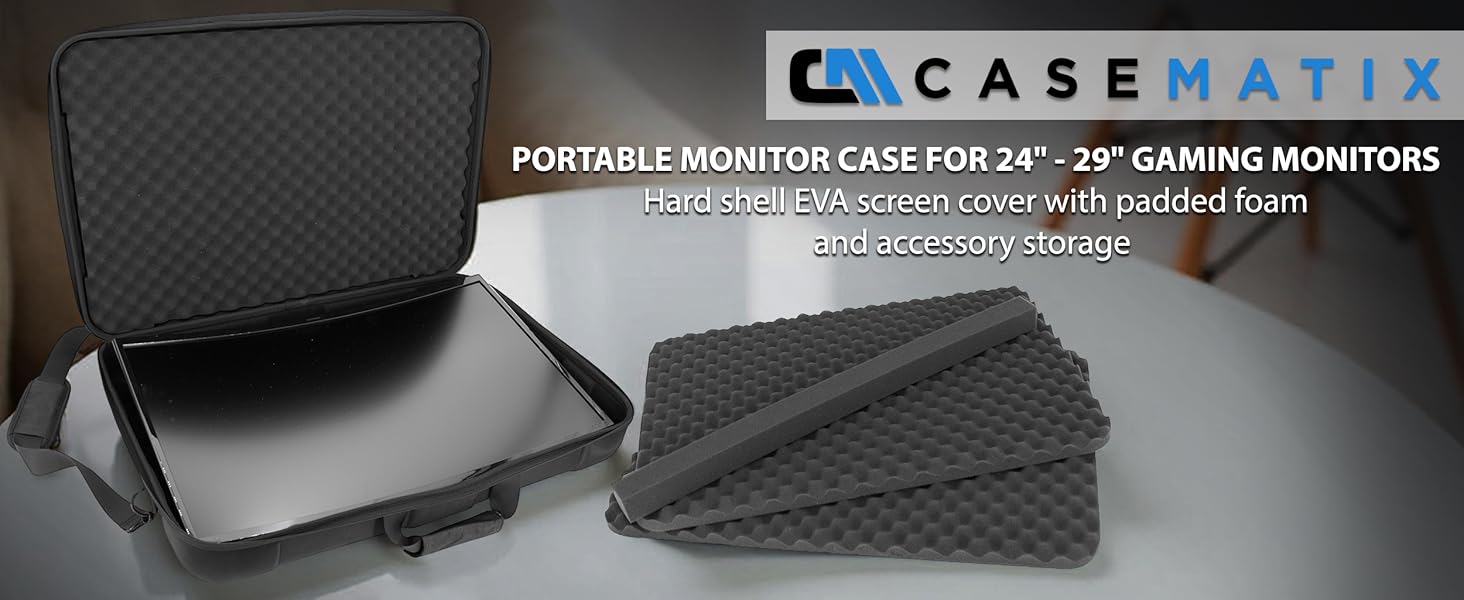 portable monitor case for 24 inch 29 inch gaming monitors