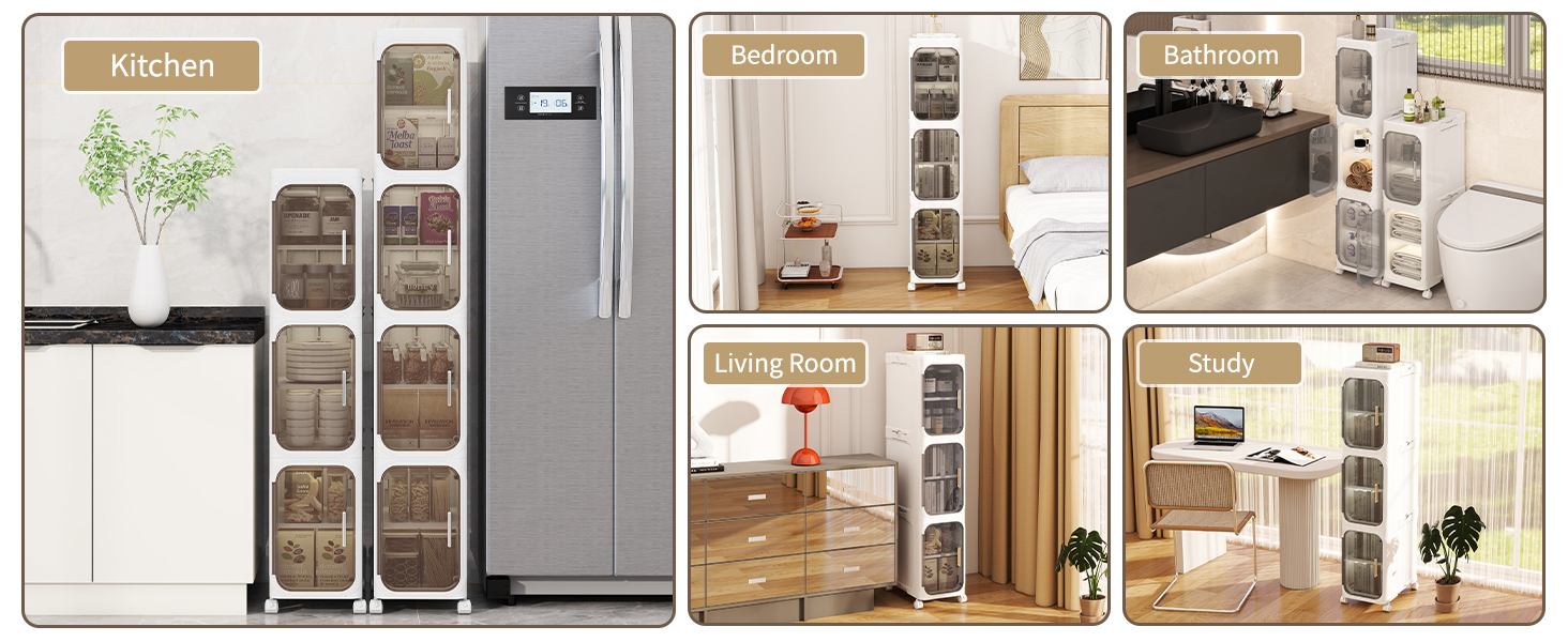 Slim Bathroom Storage Cabinet