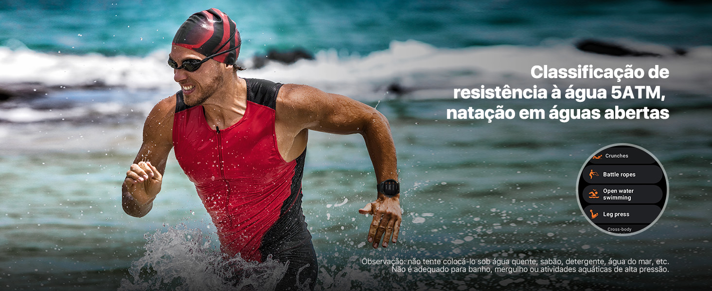 TicWatch Pro 5 Wear OS Smartwatch relógio inteligente GPS bússola 1.43" 5ATM Resistência à água